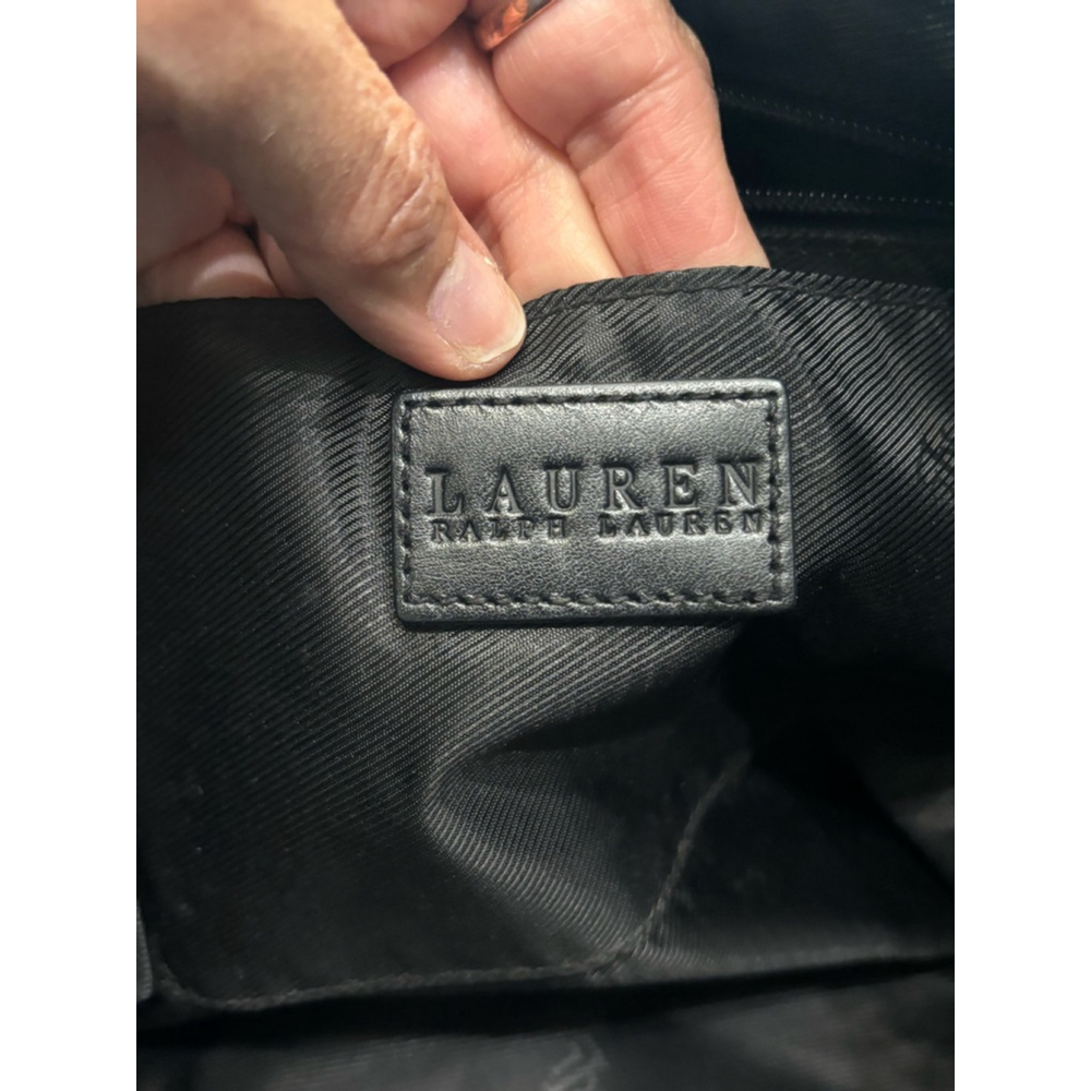 Lauren Ralph Lauren Black Monogram Tote Bag Authentic - Picture 5 of 11
